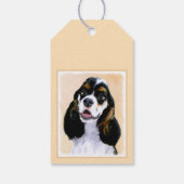 Cocker Spanel (Parti) Malerei - Original Dog Art Geschenkanhänger (Rückseite)