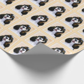 Cocker Spanel (Parti) Malerei - Original Dog Art Geschenkpapier (Ecke)