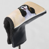 Cocker Spanel (Parti) Malerei - Original Dog Art Golf Headcover (3/4 Vorderseite)