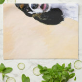 Cocker Spanel (Parti) Malerei - Original Dog Art Handtuch (Gefaltet)