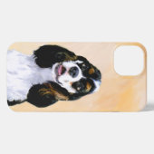 Cocker Spanel (Parti) Malerei - Original Dog Art iPhone Hülle (Rückseite (Horizontal))