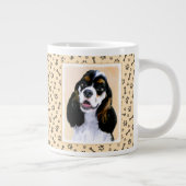 Cocker Spanel (Parti) Malerei - Original Dog Art Jumbo-Tasse (Rechts)
