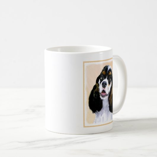 Cocker Spanel (Parti) Malerei - Original Dog Art Kaffeetasse (VorderseiteRechts)