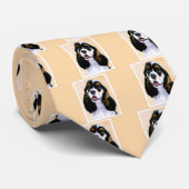 Cocker Spanel (Parti) Malerei - Original Dog Art Krawatte (Gerollt)