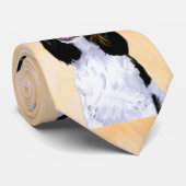 Cocker Spanel (Parti) Malerei - Original Dog Art Krawatte (Gerollt)