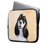 Cocker Spanel (Parti) Malerei - Original Dog Art Laptopschutzhülle (Vorderseite Links)