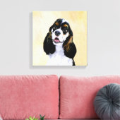 Cocker Spanel (Parti) Malerei - Original Dog Art Leinwanddruck (Insitu (Wohnzimmer))