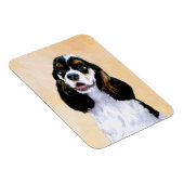 Cocker Spanel (Parti) Malerei - Original Dog Art Magnet (Rechte Seite)