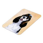 Cocker Spanel (Parti) Malerei - Original Dog Art Magnet (Linke Seite)