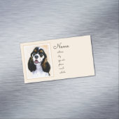 Cocker Spanel (Parti) Malerei - Original Dog Art Magnetische Visitenkarte (Beispiel)