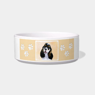 Cocker Spanel (Parti) Malerei - Original Dog Art Napf