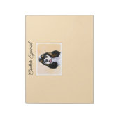 Cocker Spanel (Parti) Malerei - Original Dog Art Notizblock (Rotiert)