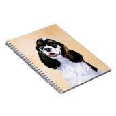 Cocker Spanel (Parti) Malerei - Original Dog Art Notizblock (Rechte Seite)