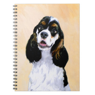 Cocker Spanel (Parti) Malerei - Original Dog Art Notizblock