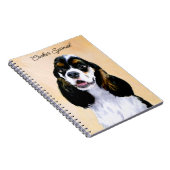 Cocker Spanel (Parti) Malerei - Original Dog Art Notizblock (Rechte Seite)