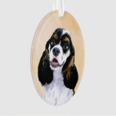 Cocker Spanel (Parti) Malerei - Original Dog Art Ornament (Vorderseite)