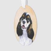 Cocker Spanel (Parti) Malerei - Original Dog Art Ornament (Vorderseite)