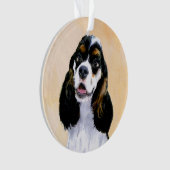 Cocker Spanel (Parti) Malerei - Original Dog Art Ornament (Vorderseite)