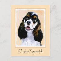 Cocker Spanel (Parti) Malerei - Original Dog Art