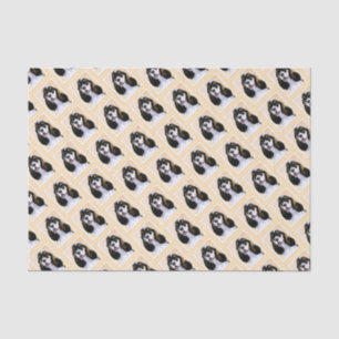 Cocker Spanel (Parti) Malerei - Original Dog Art Seidenpapier