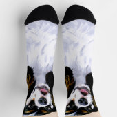 Cocker Spanel (Parti) Malerei - Original Dog Art Socken (Oben)