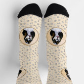 Cocker Spanel (Parti) Malerei - Original Dog Art Socken (Oben)