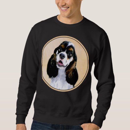 Cocker Spanel (Parti) Malerei - Original Dog Art Sweatshirt (Vorderseite)