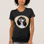 Cocker Spanel (Parti) Malerei - Original Dog Art T-Shirt (Vorderseite)