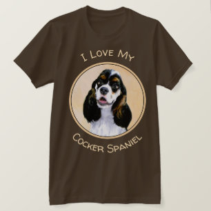 Cocker Spanel (Parti) Malerei - Original Dog Art T-Shirt