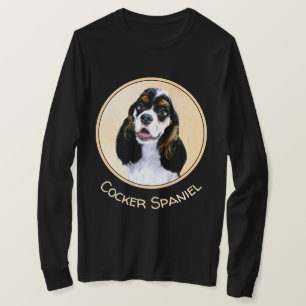 Cocker Spanel (Parti) Malerei - Original Dog Art T-Shirt