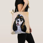 Cocker Spanel (Parti) Malerei - Original Dog Art Tasche (Von Nahem)