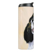 Cocker Spanel (Parti) Malerei - Original Dog Art Thermosbecher (Nach links gedreht)