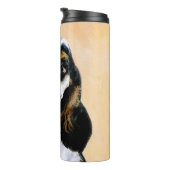 Cocker Spanel (Parti) Malerei - Original Dog Art Thermosbecher (Nach rechts gedreht)