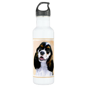 Cocker Spanel (Parti) Malerei - Original Dog Art Trinkflasche