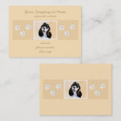 Cocker Spanel (Parti) Malerei - Original Dog Art Visitenkarte (Vorne/Hinten)