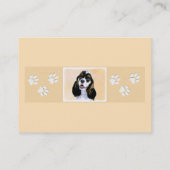 Cocker Spanel (Parti) Malerei - Original Dog Art Visitenkarte (Rückseite)