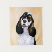 Cocker Spanel (Parti) Malerei - Original Dog Art Wandteppich (Vorderseite)