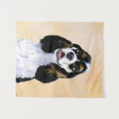 Cocker Spanel (Parti) Malerei - Original Dog Art Wandteppich (Vorderseite (Horizontal))