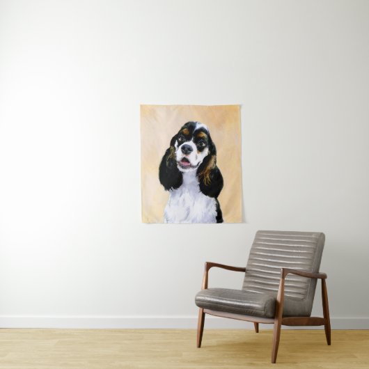 Cocker Spanel (Parti) Malerei - Original Dog Art Wandteppich (Beispiel)