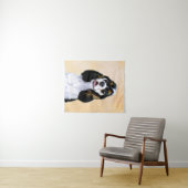 Cocker Spanel (Parti) Malerei - Original Dog Art Wandteppich (Beispiel (Horizontal))