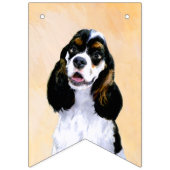 Cocker Spanel (Parti) Malerei - Original Dog Art Wimpelkette (Dritte Fahne)