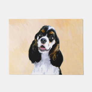 Cocker spanel (Parti) Malerei - Original Hundekuns Fußmatte