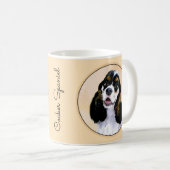 Cocker spanel (Parti) Malerei - Original Hundekuns Kaffeetasse (VorderseiteRechts)