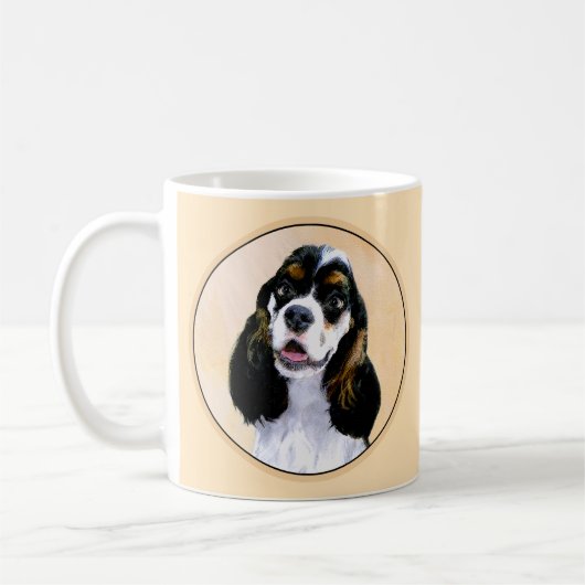 Cocker spanel (Parti) Malerei - Original Hundekuns Kaffeetasse (Links)