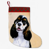 Cocker spanel (Parti) Malerei - Original Hundekuns Kleiner Weihnachtsstrumpf (Vorderseite)