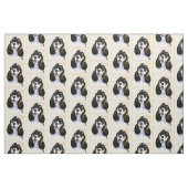 Cocker spanel (Parti) Malerei - Original Hundekuns Stoff (Fat Quarter (45,7 x 55,9 cm))