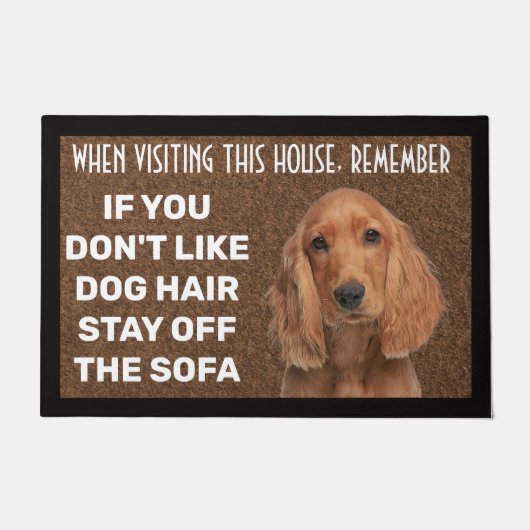 Cocker Spanel personalisiert Doormat Fußmatte (Vorderseite)