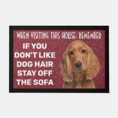 Cocker Spanel personalisiert Doormat Fußmatte (Vorderseite)