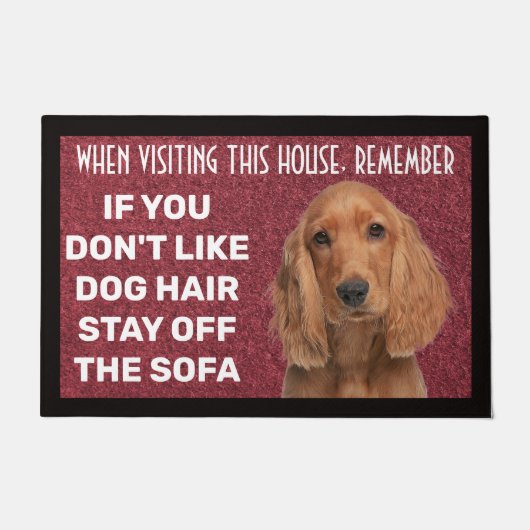 Cocker Spanel personalisiert Doormat Fußmatte (Vorderseite)