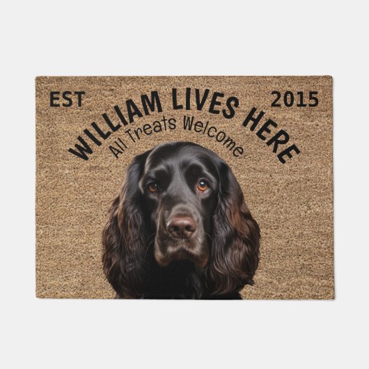 Cocker Spanel Personalisiert Pet Fußmatte (Vorderseite)